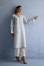 Load image into Gallery viewer, Grey Chikankari Kurta
