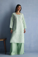 Load image into Gallery viewer, Pistachio Green Chikankari Kurta
