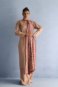 Camel Brown Tusser Silk Kurta