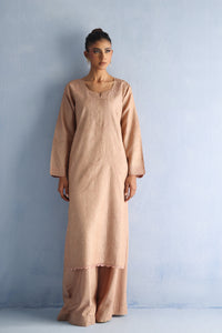 Camel Brown Tusser Silk Kurta