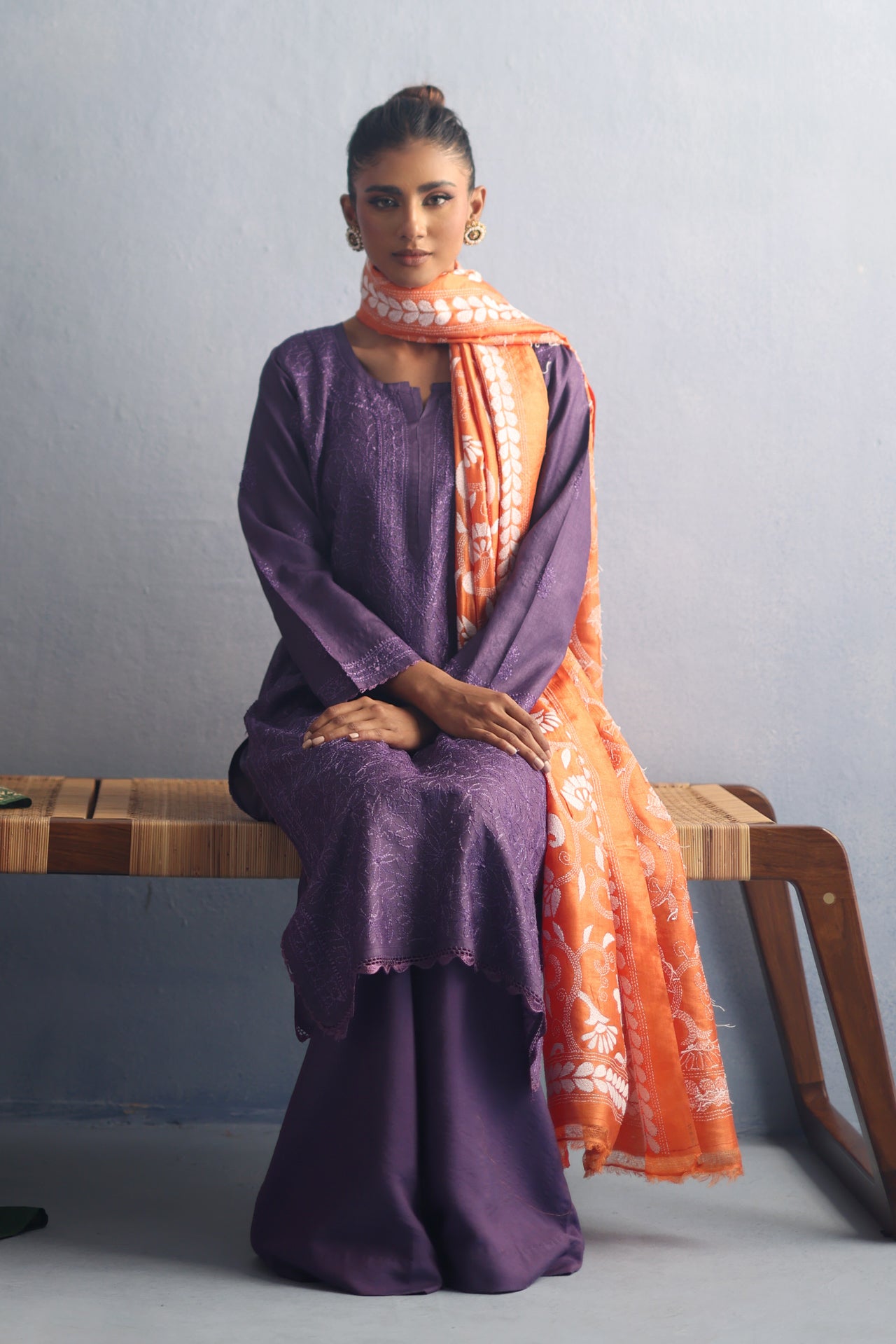 Deep Purple Tusser Silk Kurta