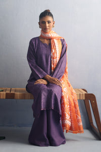 Orange Kantha Dupatta