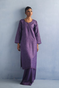 Deep Purple Tusser Silk Kurta