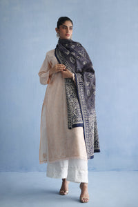 Nude Tusser Silk Kurta