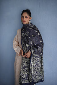 Nude Tusser Silk Kurta