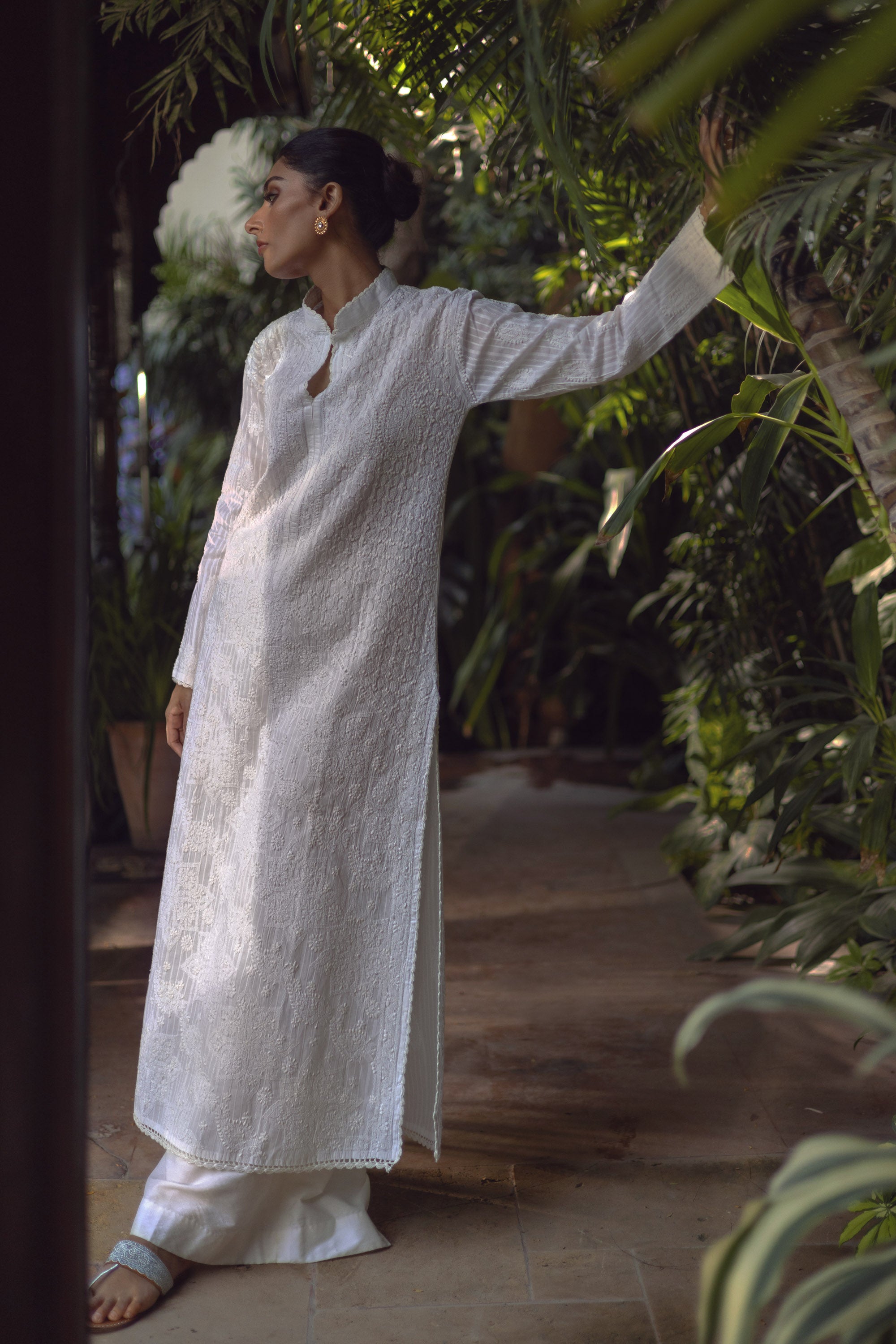 White Chikankari Kurta