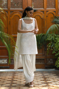 White Chikankari Kurta & Dupatta