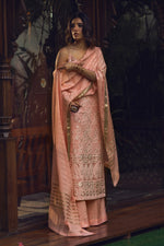 Load image into Gallery viewer, Peach Chikankari &amp; Gota Shirt &amp; Dupatta
