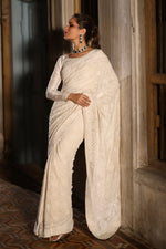 Load image into Gallery viewer, White Chikankari Saree
