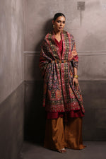 Load image into Gallery viewer, Aafrinish By Niazi Rabita Ali Rizwan Ul Haq Mughlai Kashidakari Shawl Reminiscent of the rich Mughal era our majestic heirloom shawl Pakistan Fashion

