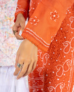 Load image into Gallery viewer, Rust Chikankari Kurta
