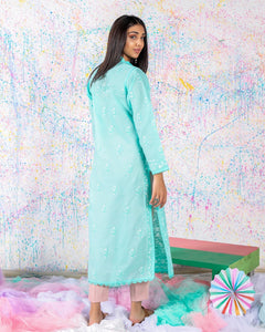 Sea Green Chikan Kari Kurta