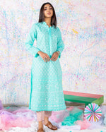 Load image into Gallery viewer, Sea Green Chikan Kari Kurta
