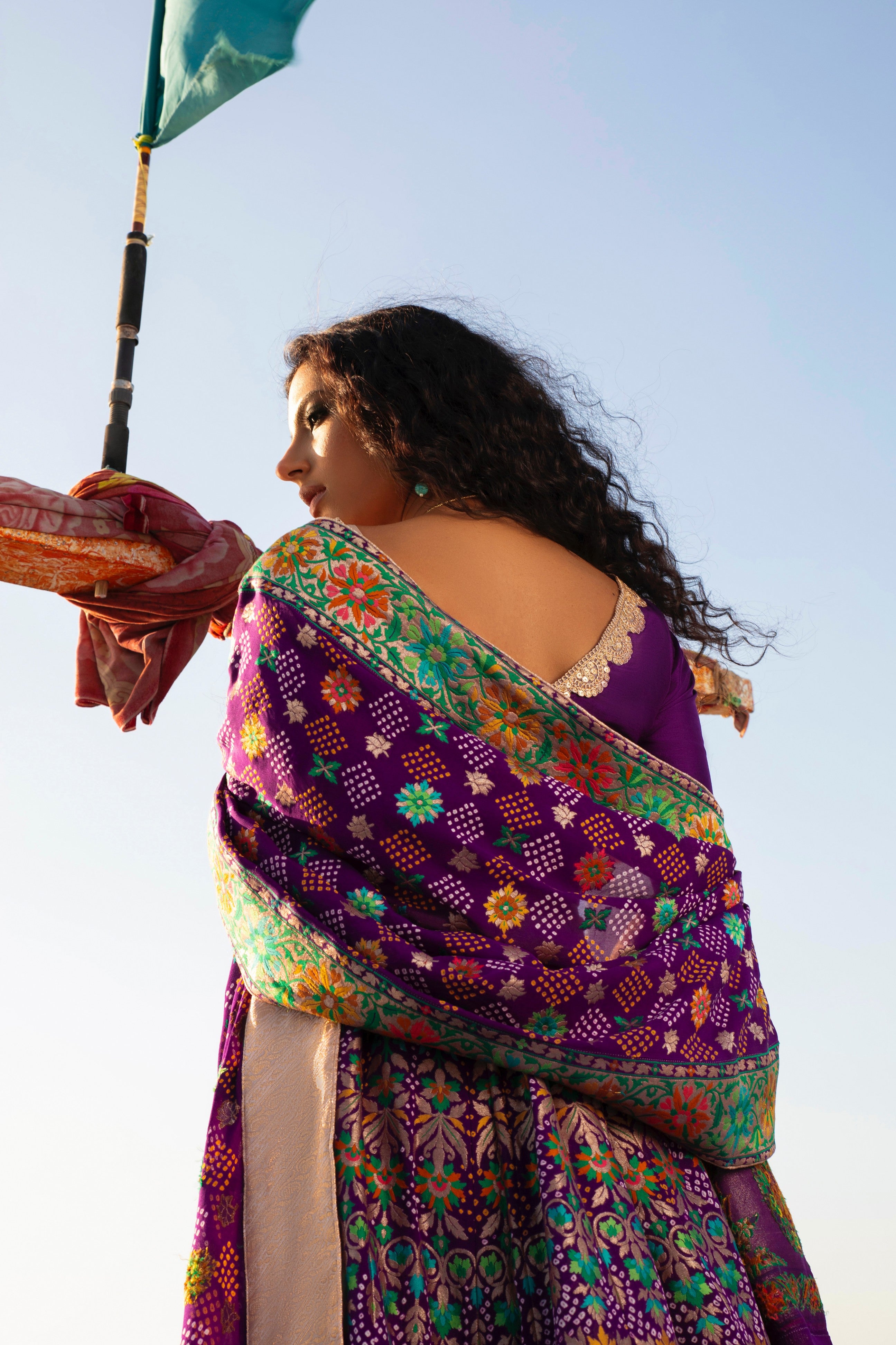 Aafrinish By Niazi Nimra Jacob Purple Magic Lehnga Choli Banarasi Meenakari Boat Ocean  Pakistan Fashion Beach