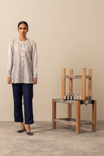 Load image into Gallery viewer, Silver Chikankari Top
