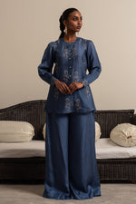 Load image into Gallery viewer, Dusky Blue Chikankari Top
