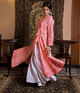 Aafrinish Zooni Sheikh Zooni-Sheikh Embroidery Pakistan Fashion Aafrinish Pink Angharka Carved Furniture Persian Rugs