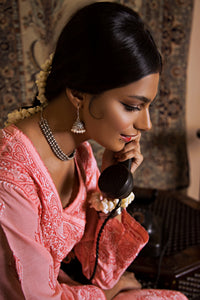 Aafrinish Zooni Sheikh Zooni-Sheikh Embroidery Pakistan Fashion Aafrinish Pink Angharka Carved Furniture Persian Rugs