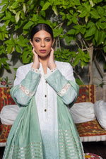 Load image into Gallery viewer, Aafrinish by Niazi Amal Abedi Shaded Basil Green Chikankari Kurta Nadir Toosy
