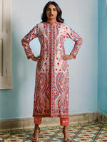 Load image into Gallery viewer, Aamna Ilyas Amna Jacket Embroidery Pakistan Fashion Aafrinish Pink Floral Paisley
