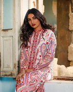 Load image into Gallery viewer, Aamna Ilyas Amna Jacket Embroidery Pakistan Fashion Aafrinish Pink Floral Paisley 
