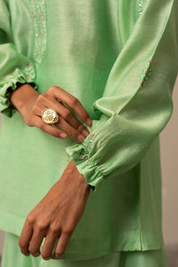 Pistachio Green Chikankari Top