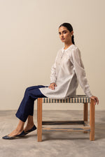 Load image into Gallery viewer, Silver Chikankari Top
