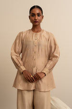 Load image into Gallery viewer, Beige Chikankari Top
